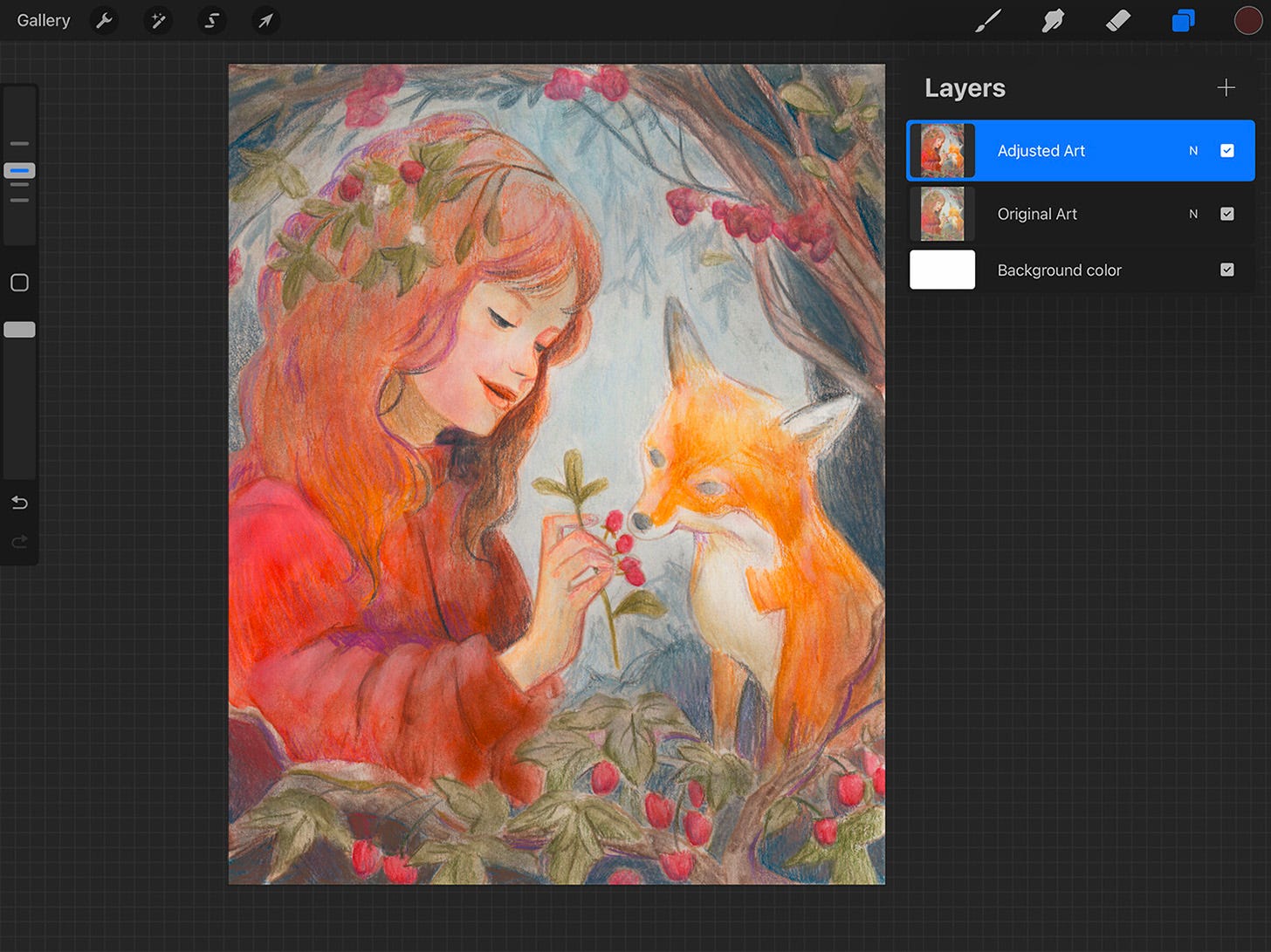 Screen shot of Procreate Screen shot of Procreate