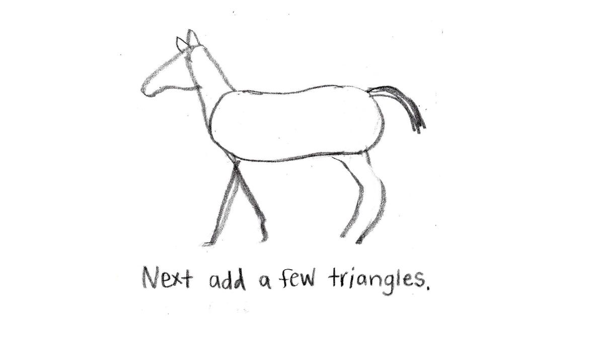 add a few triangles to your horse