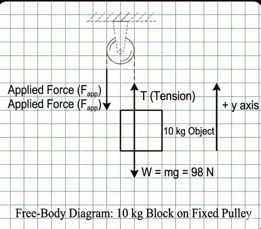 Physics Revision Notes: Mastering Pulley Problems Fixed Pulley versus ...