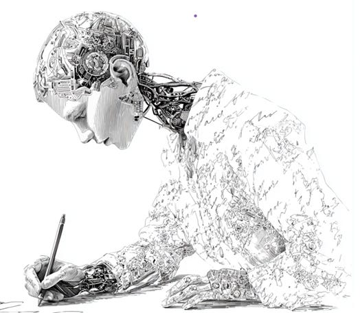 A drawing of a person writing on a pen

AI-generated content may be incorrect.