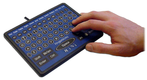 FingerWorks Zero-Force Mini Keyboard - Detailed Specification Sheet