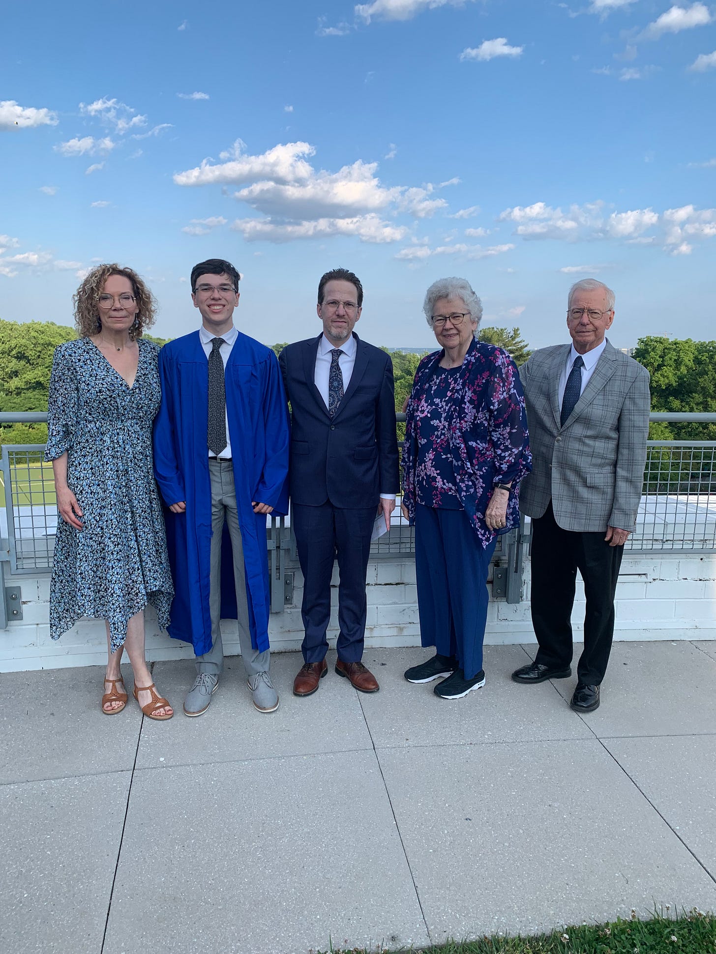 Carr family at Nate Carr's high school graduation, May 2023