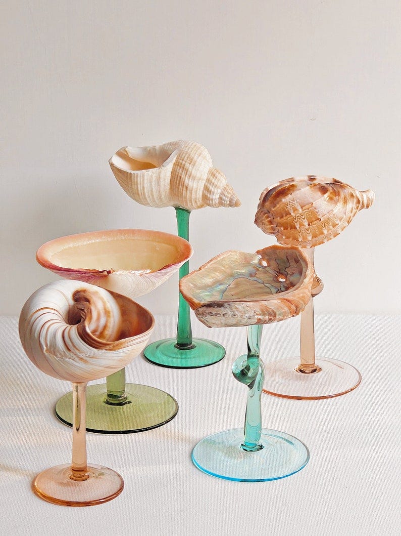 5-Piece Colorful Seashell Glass Set Christmas Gift 2024 Set Beach Wedding Bridesmaid Gifts Beach Shell Martini Glasses Gifts for Her image 1 5-Piece Colorful Seashell Glass Set Christmas Gift 2024 Set Beach Wedding Bridesmaid Gifts Beach Shell Martini Glasses Gifts for Her image 1