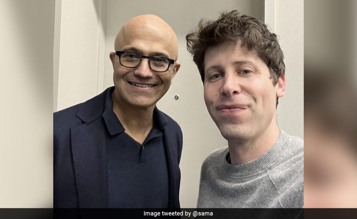 Satya Nadella's Big Announcement On Sam Altman After OpenAI Sacking Satya Nadella's Big Announcement On Sam Altman After OpenAI Sacking