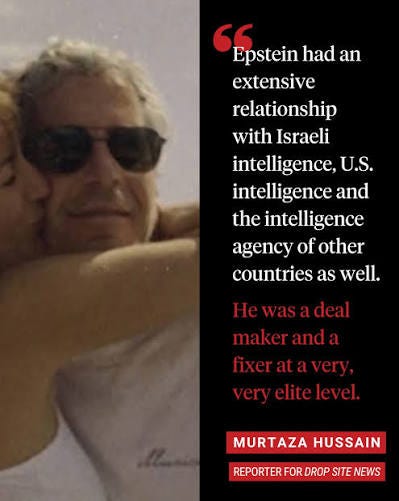 A new series by @dropsitenews looks at Jeffrey Epstein's ties to Israeli intelligence and how he secretly brokered numerous deals for Israeli intelligence. Drop Site revealed that Epstein had played a role A new series by @dropsitenews looks at Jeffrey Epstein's ties to Israeli intelligence and how he secretly brokered numerous deals for Israeli intelligence. Drop Site revealed that Epstein had played a role