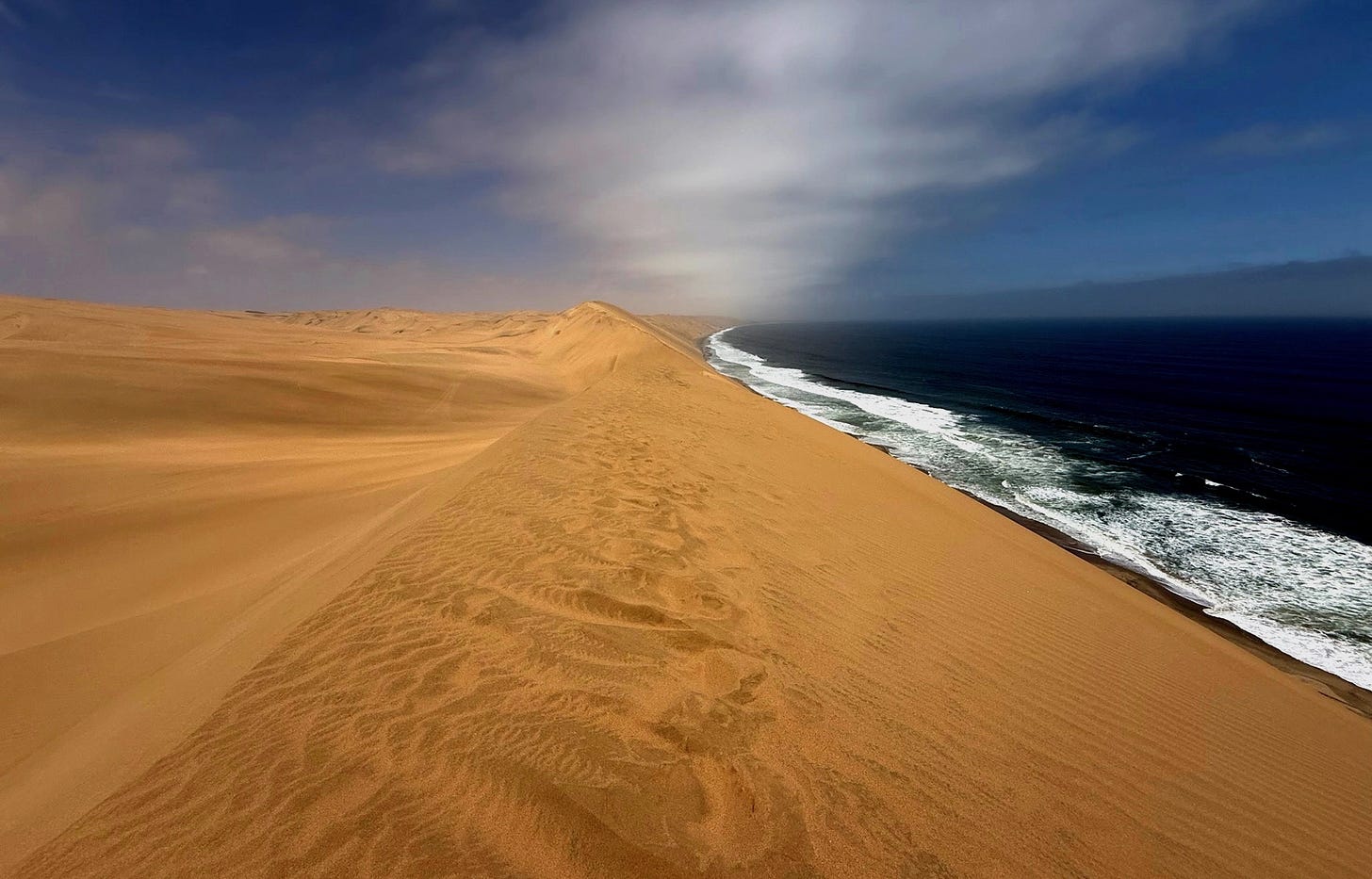 Walvis bay namibia where dunes meet ocean