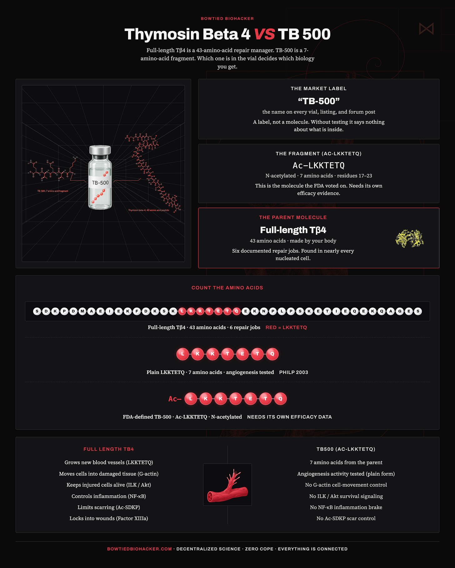 Infographic: Thymosin Beta 4 VS TB 500 Infographic: Thymosin Beta 4 VS TB 500