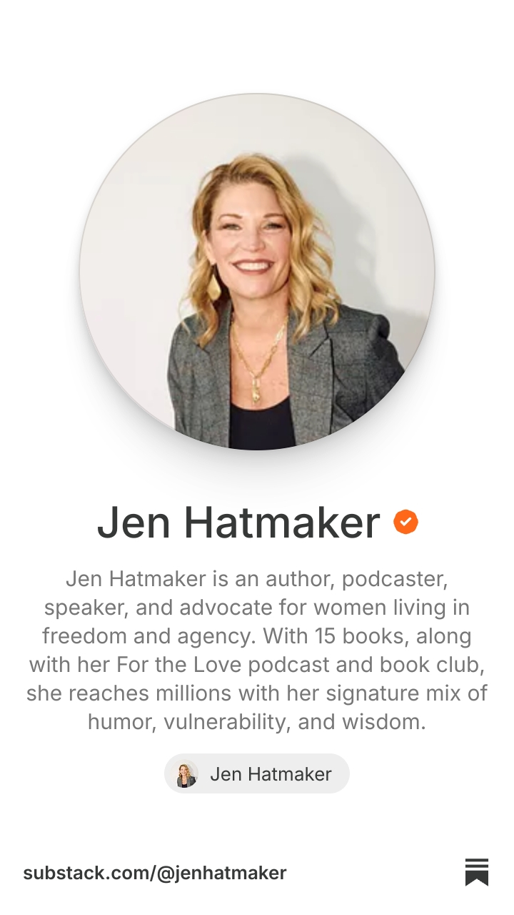 Jen Hatmaker | Substack