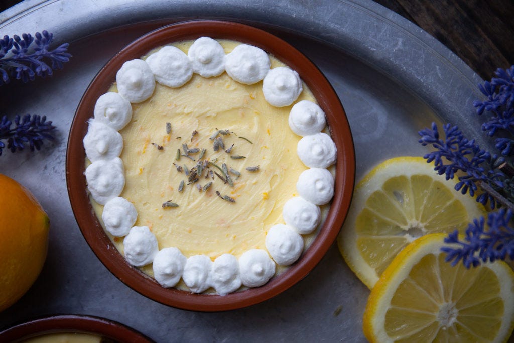 Meyer lemon custard tarts