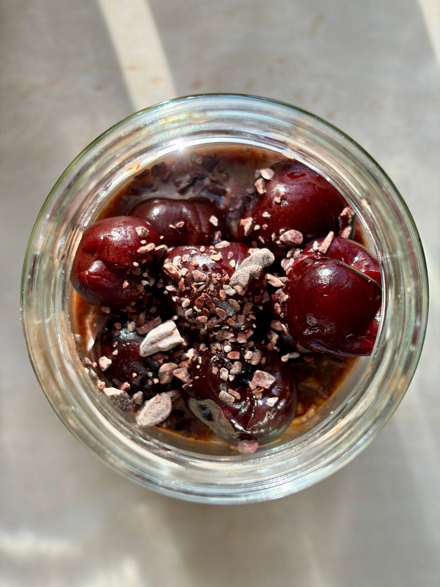 Heart-healthy Chocolate-covered cherry overnight oats Heart-healthy Chocolate-covered cherry overnight oats
