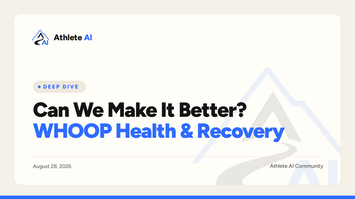 Can We Make It Better? Part 4: WHOOP Health & Recovery Screens