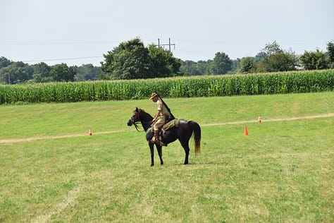 Images from the Military Weekend, featuring WWII tanks, vehicles and even a horse and cavalry rider.