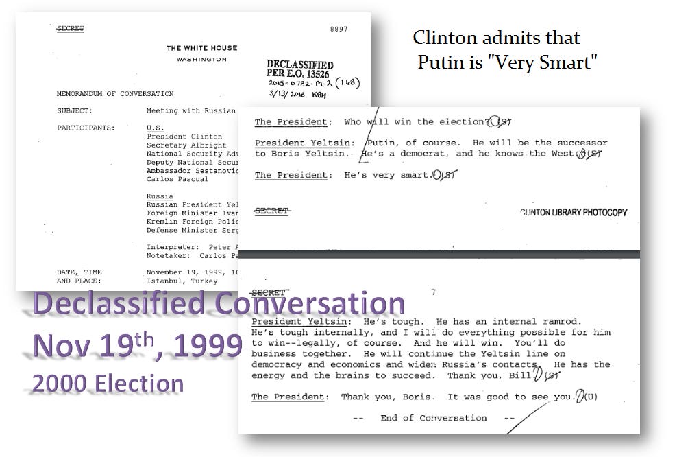 Clinto Yeltsin Conversation 11 19 99 Putin is very smart