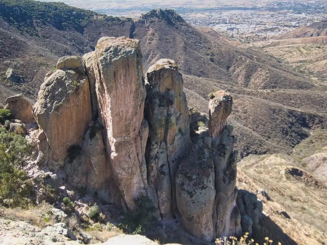  A large rock formation