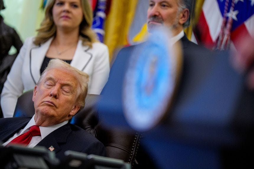 Images of Trump appearing to close his eyes during Oval Office event spread  across social media | CNN Politics
