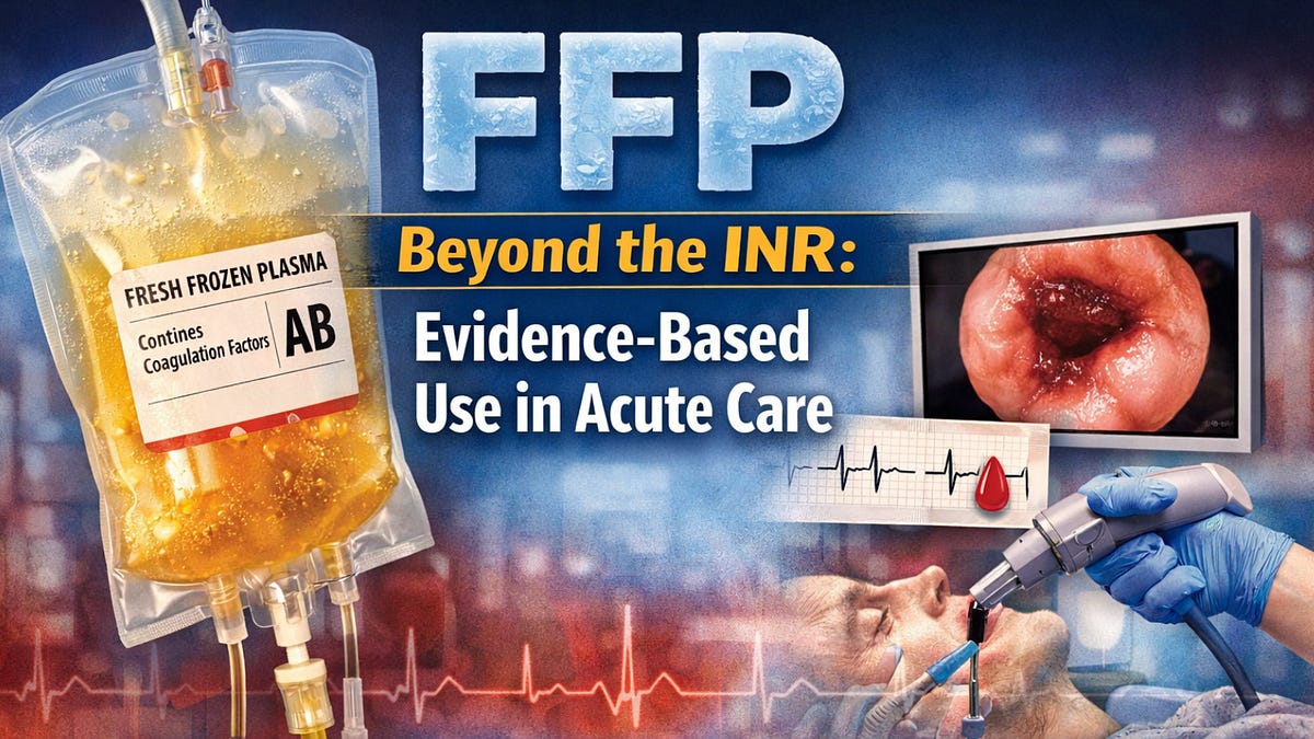 FFP Transfusion in acute care: When to Give, When to Hold, and Why It ...