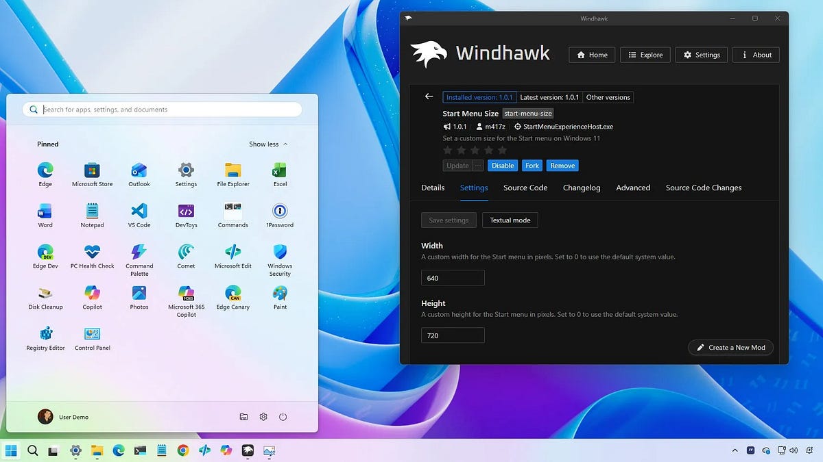 🫡Resize Start menu for Windows 11 – make it smaller or larger