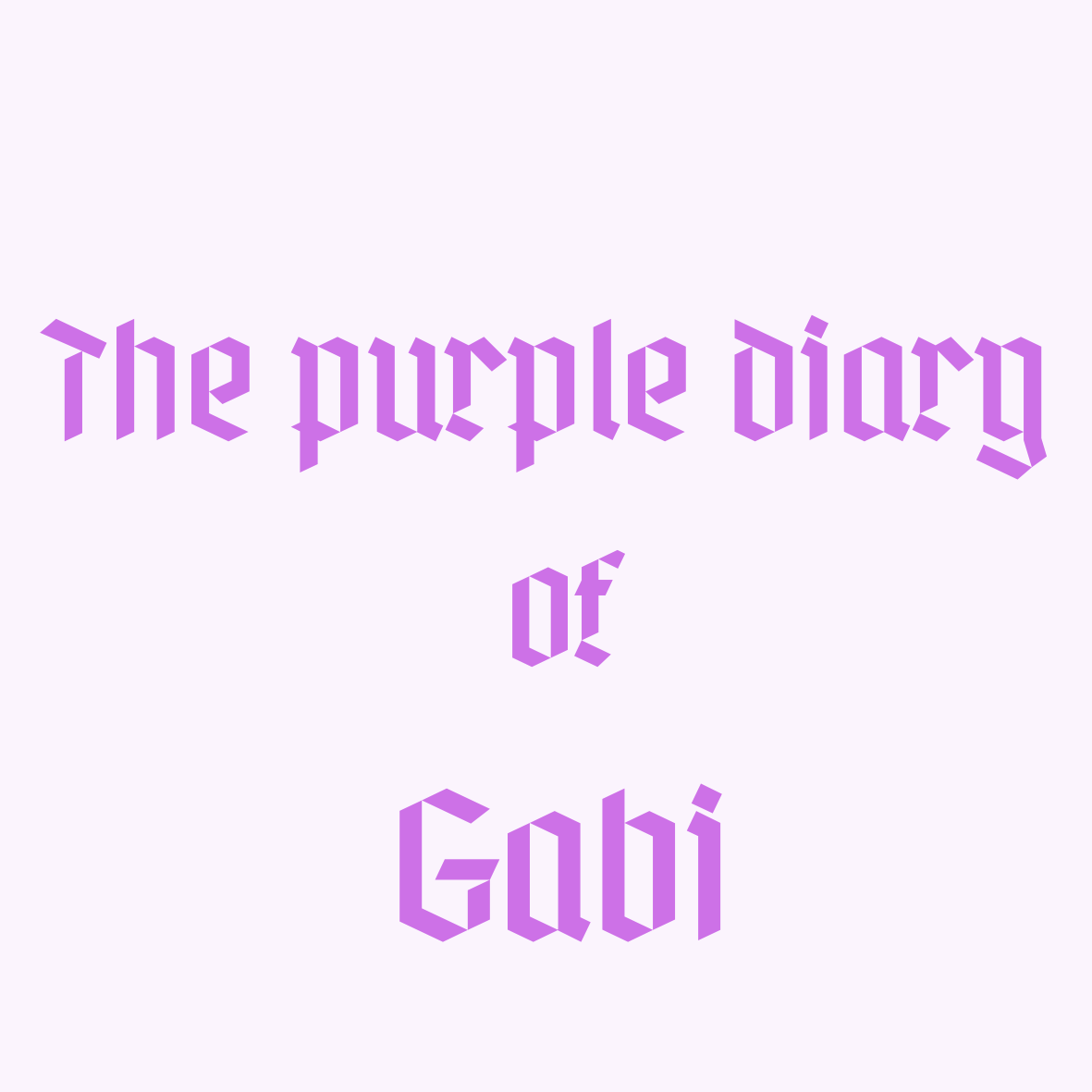 The Purple Diary of Gabi