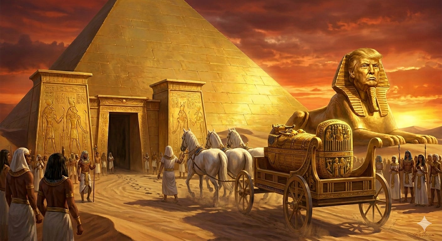 Trump scraps skyscraper library — Mar-a-Lago to be razed for golden pyramid "bigger than anything Egypt ever built"