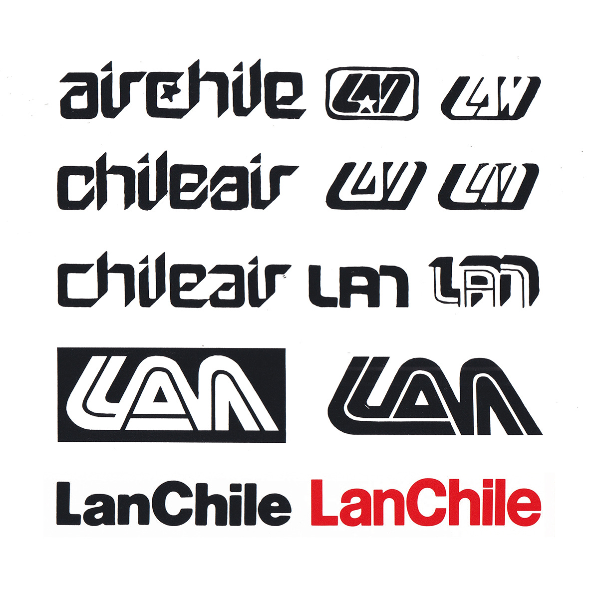 LanChile logotype concepts LanChile logotype concepts