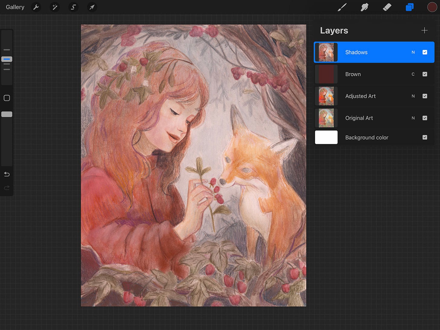Screen shot of Procreate Screen shot of Procreate