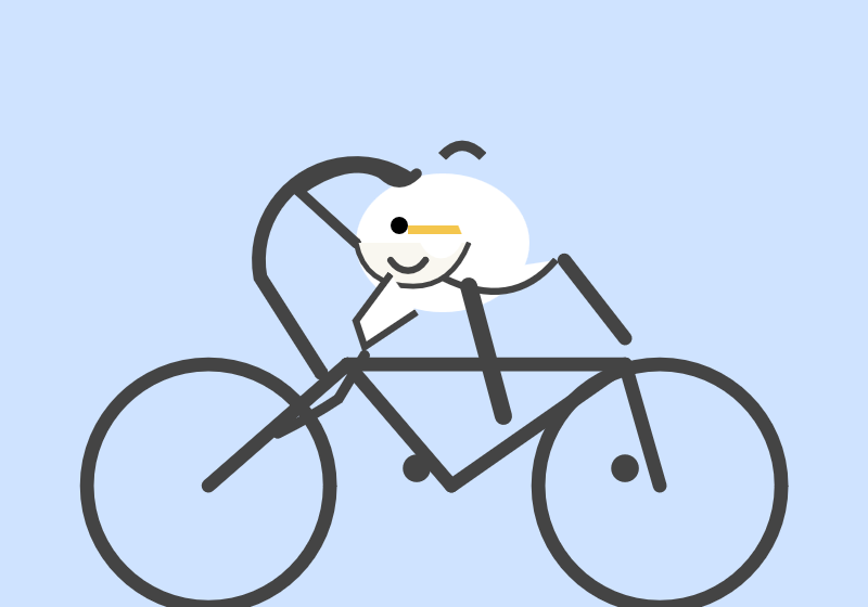 This is terrible. The pelican is an abstract collection of shapes, the bicycle is likewise very messed up