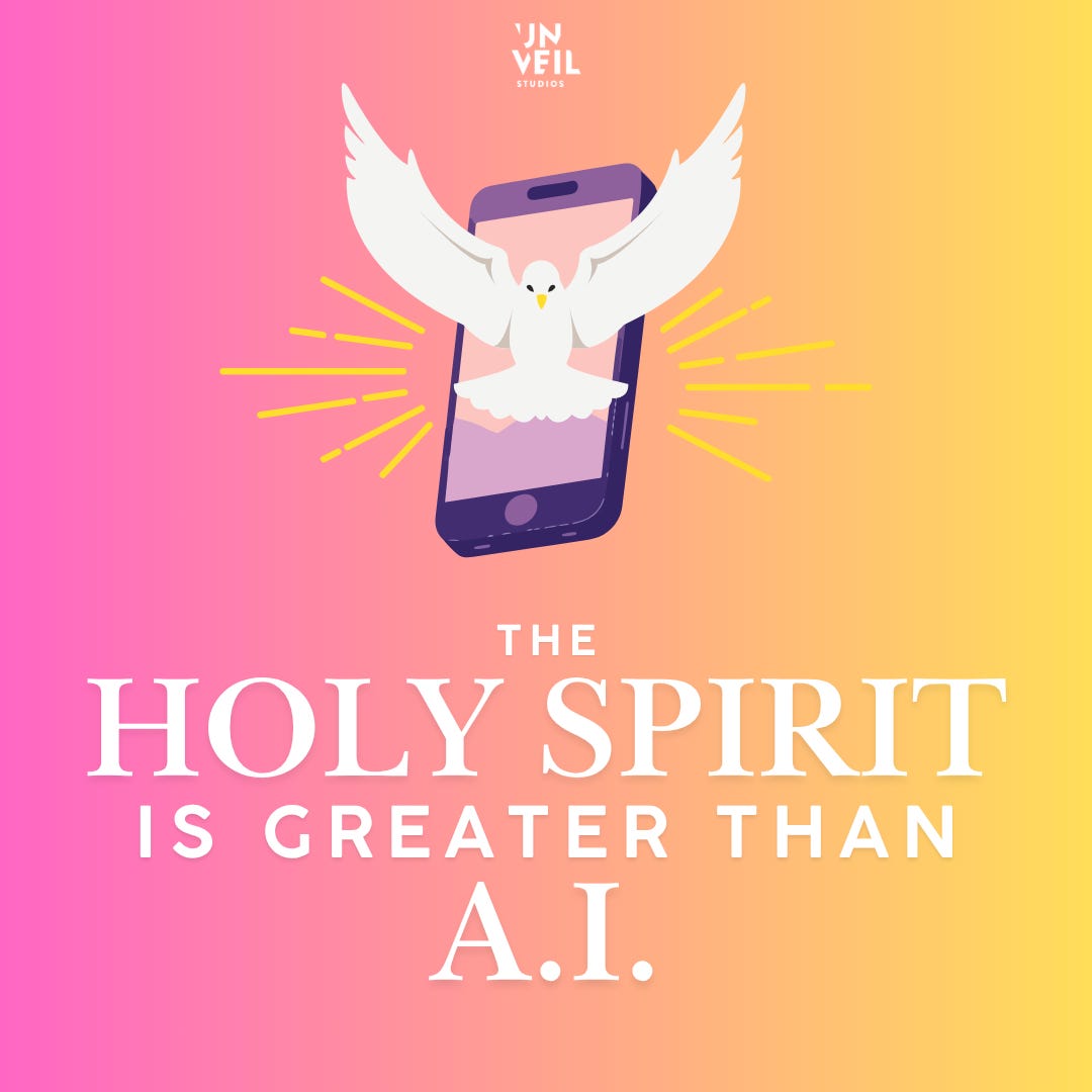 The Holy Spirit is Greater than A.I. - Free 10-day devotional by Andrew Kooman of Unveil Studios The Holy Spirit is Greater than A.I. - Free 10-day devotional by Andrew Kooman of Unveil Studios
