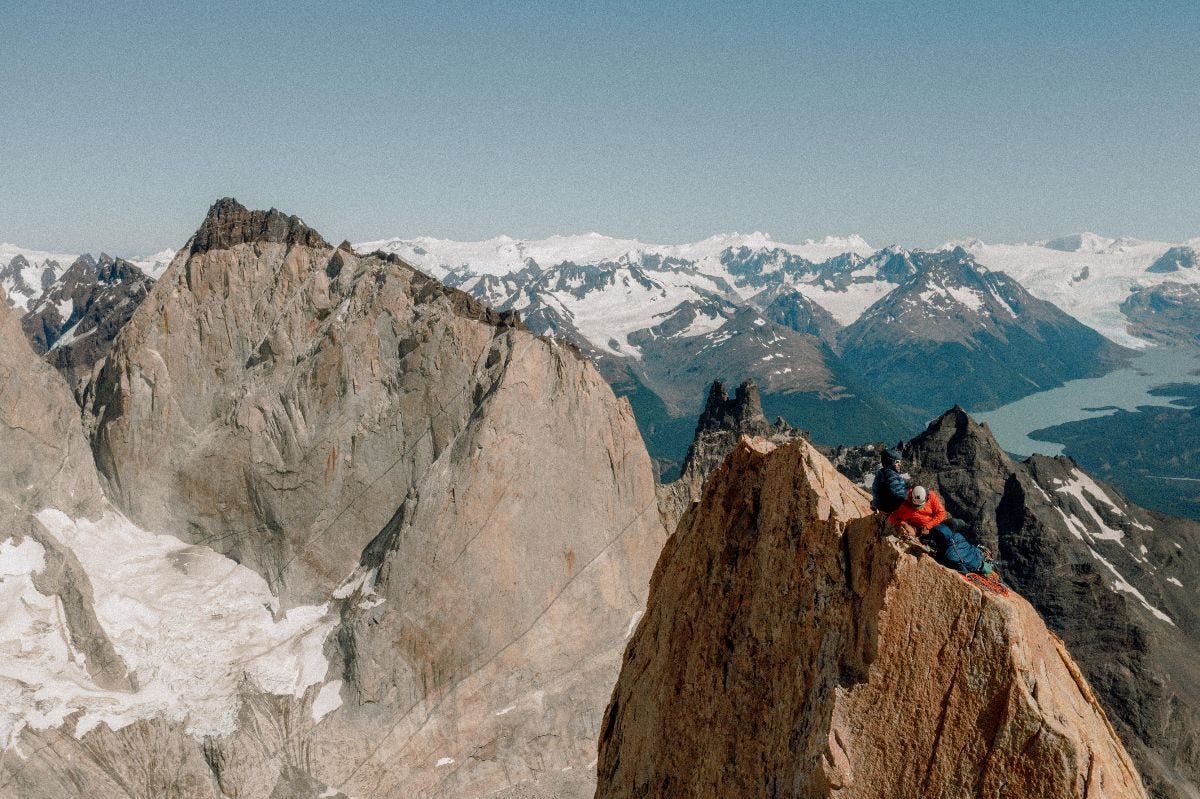 Erik Weihenmayer and a climbing partner