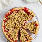 Strawberry Elderflower Crumble Pie