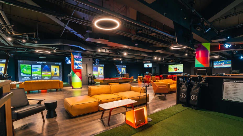 The new Grand Central Terminal location of Five Iron Golf.