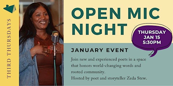 Open Mic Night: January Open Mic Night: January