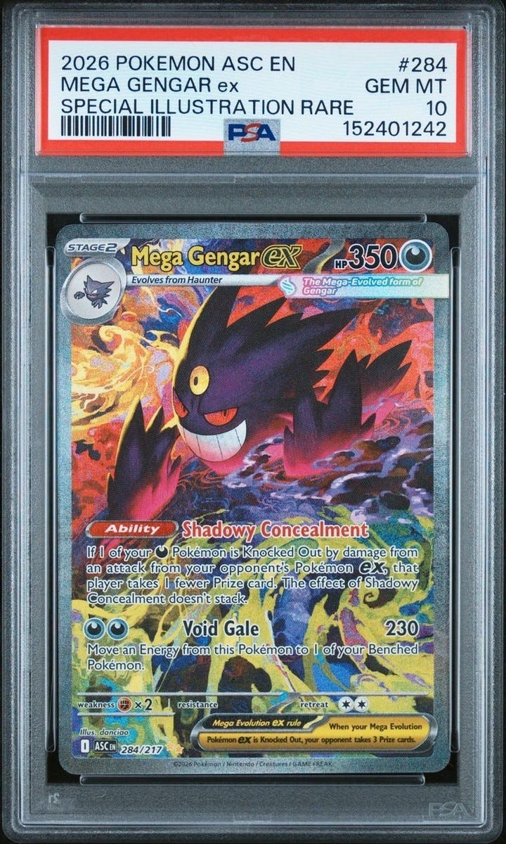 2026 POKEMON ASCENDED HEROES SPECIAL ILLUSTRATION RARE MEGA GENGAR EX PSA 10 2026 POKEMON ASCENDED HEROES SPECIAL ILLUSTRATION RARE MEGA GENGAR EX PSA 10