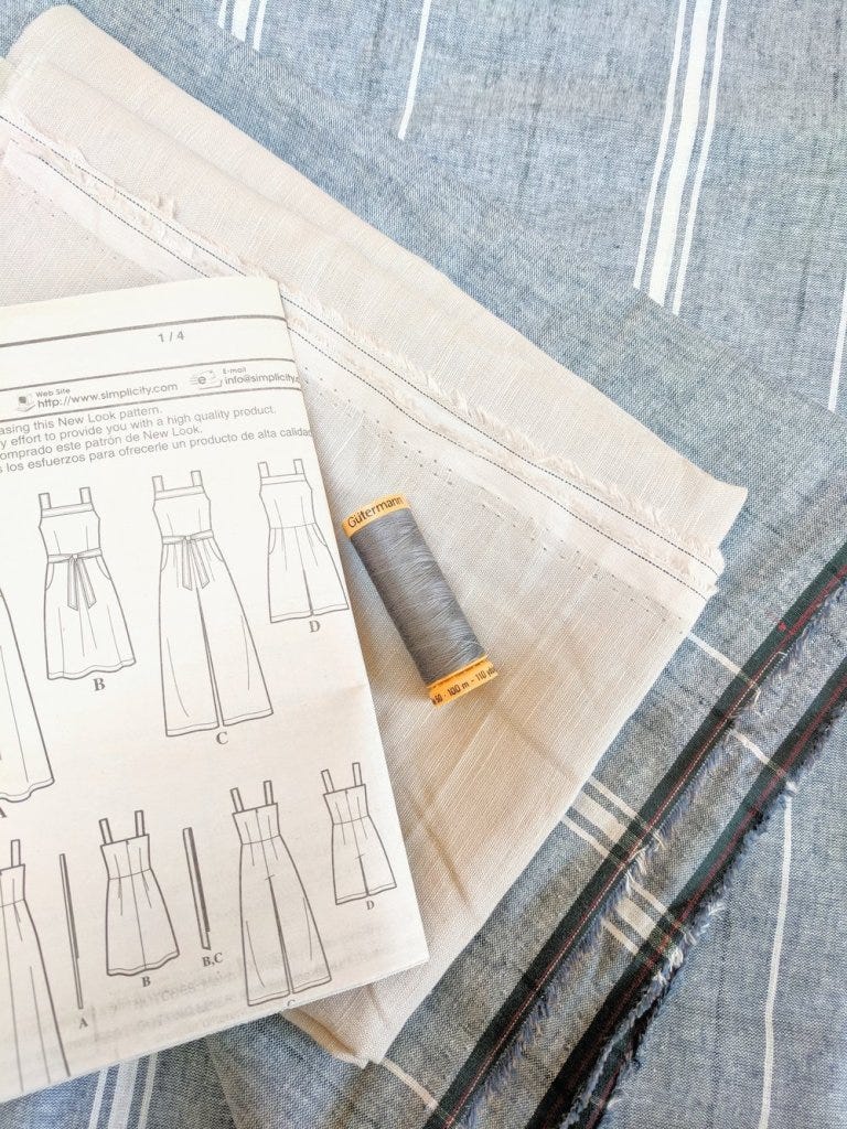 New Look pattern 6446 instructions and my fabric