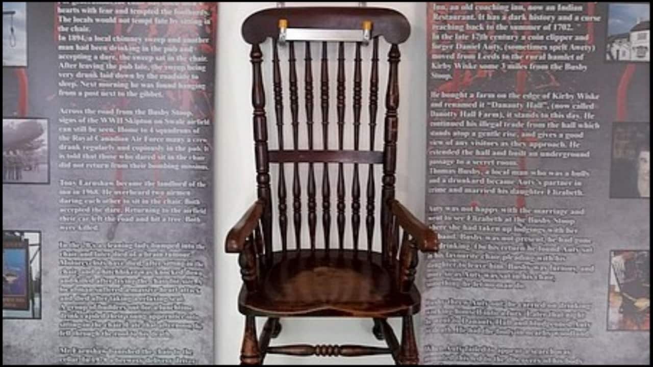 The legend of a 17th-century 'cursed' chair in a UK pub that killed people  who sat on it