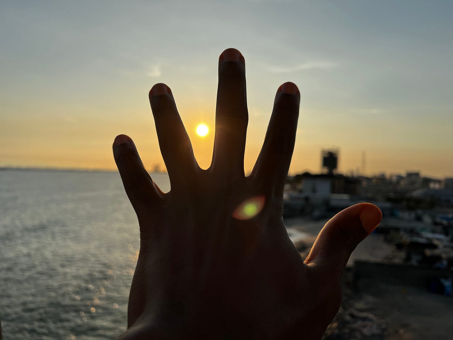 Hands-on the sun by the shoreline in Oniru, Lekki, Lagos.