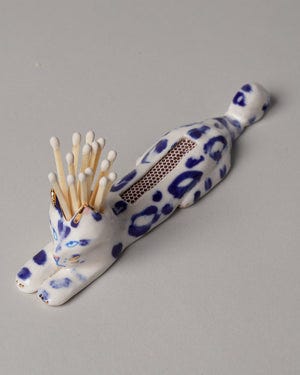 Matchstick Cat on light color background.