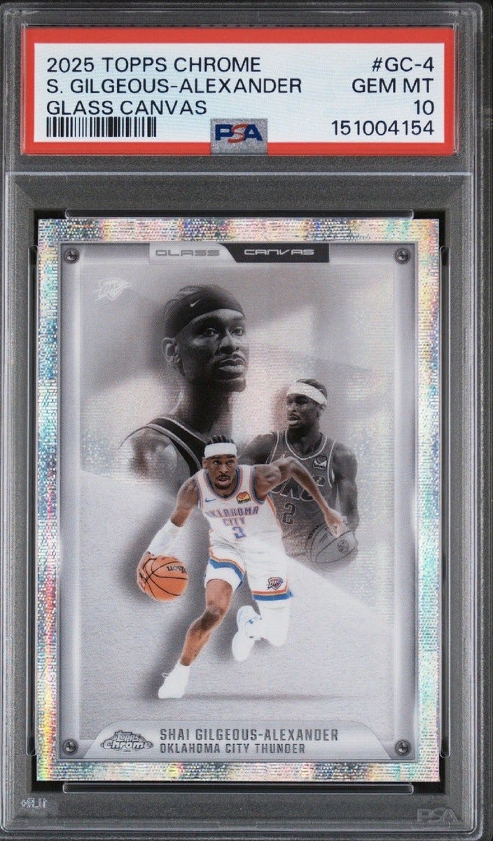 2025-26 Topps Chrome - Glass Canvas Shai Gilgeous-Alexander #GC-4 PSA 10 MVP