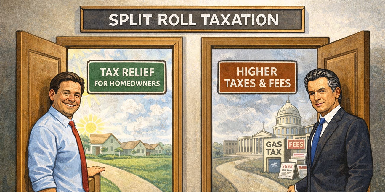 California vs. Florida on Split Roll Taxation: The Divide Between Newsom and DeSantis