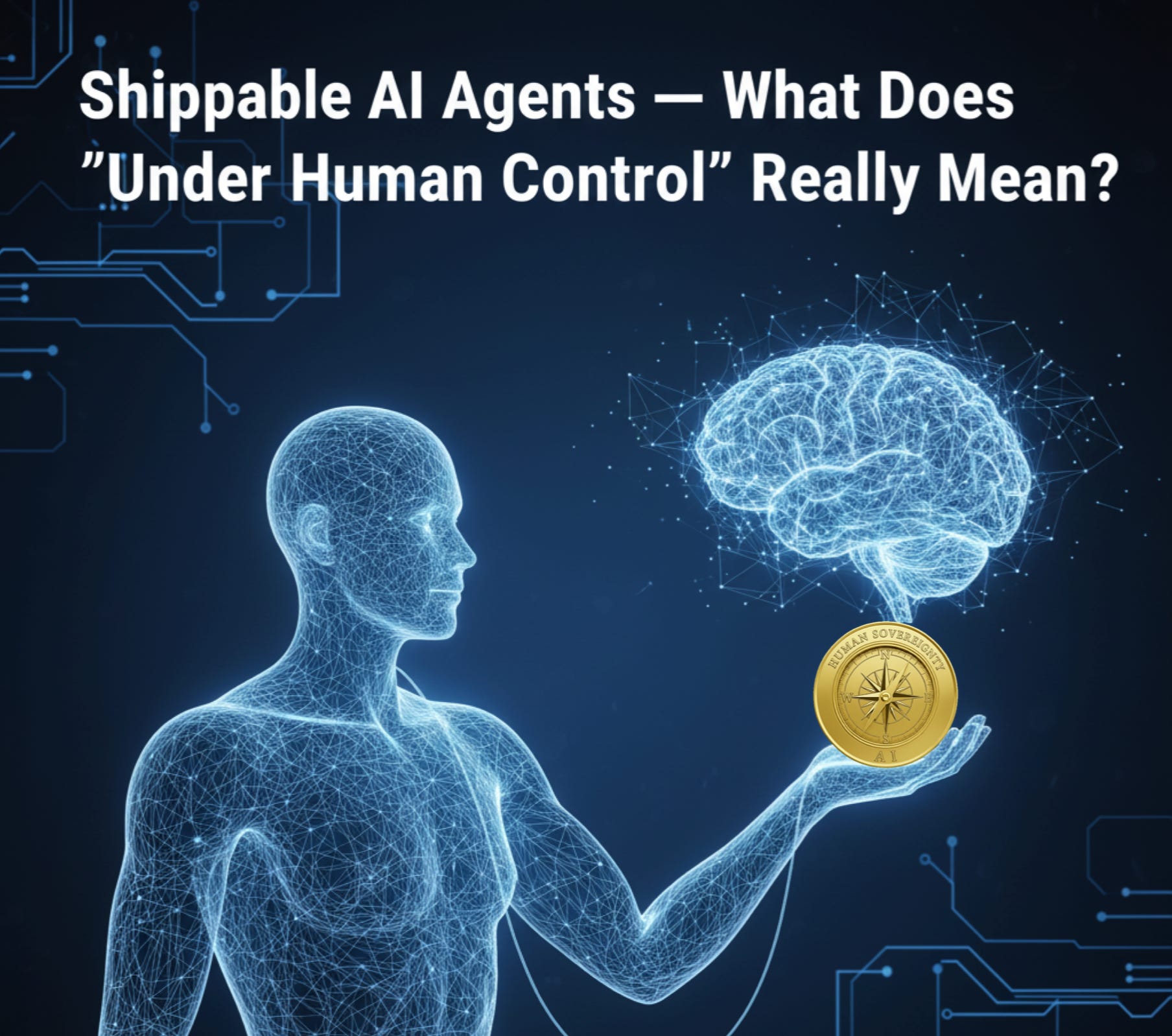 Human Control Coorperate Shippable AI Agents — What Does “Under Human Control” Really Mean?