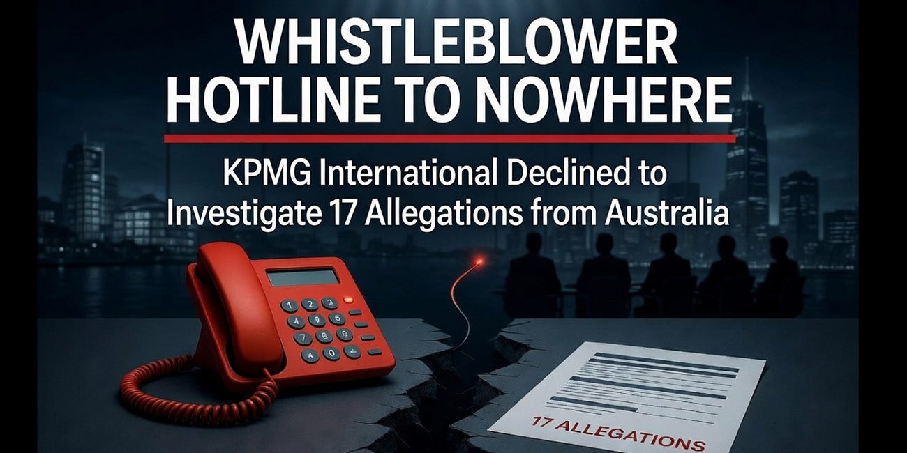 KPMG Whistleblower Hotline to Nowhere
