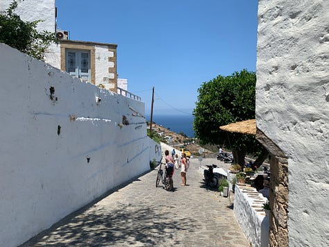 The scenic views from the streets of Chora