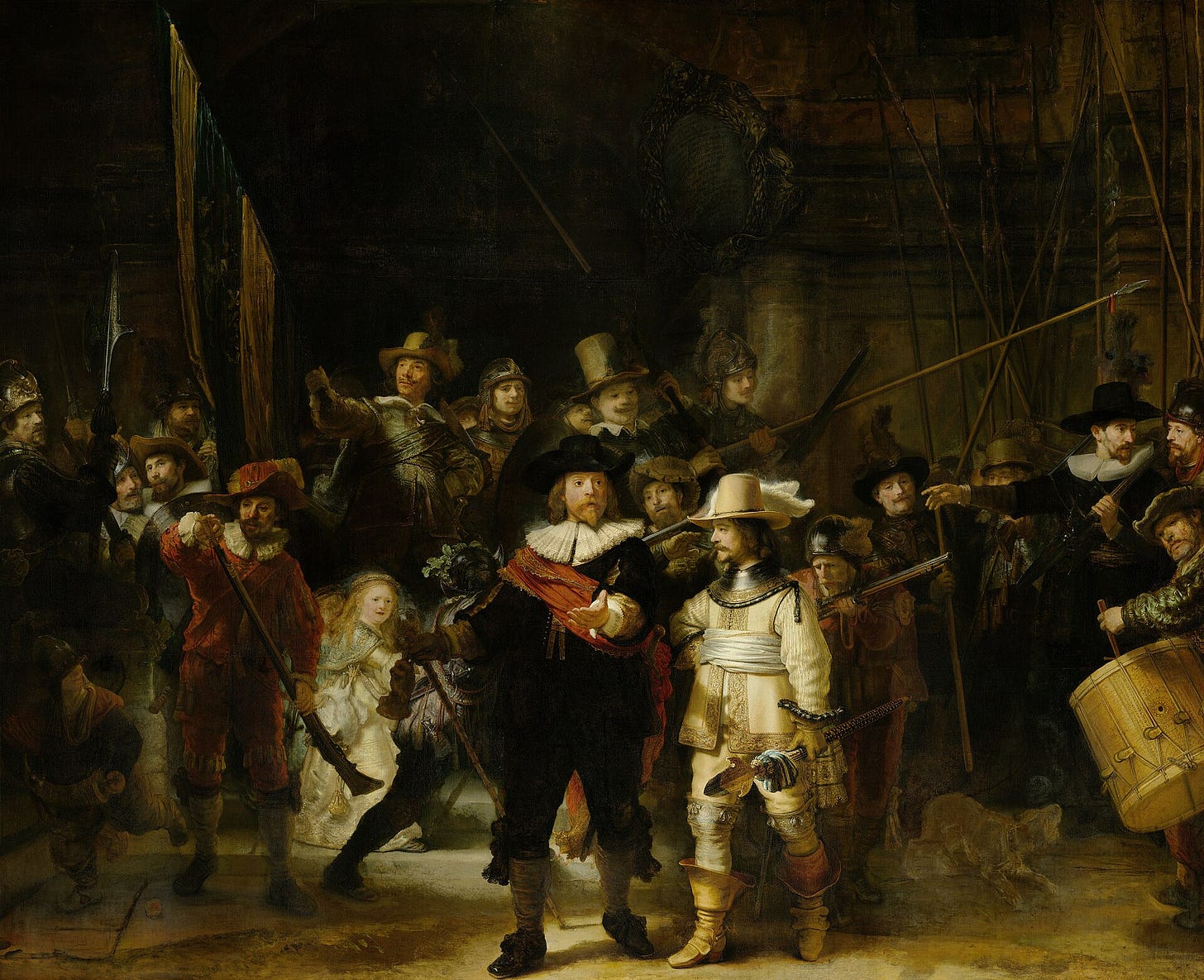Rembrandt's group portrait The Night Watch Rembrandt's group portrait The Night Watch
