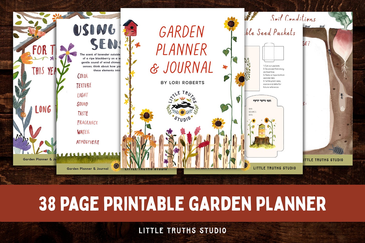 38 page garden planner printable freebie by little truths studio
