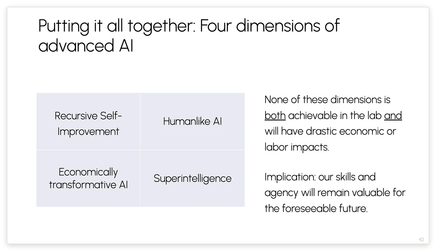 总结：高级 AI 的四个维度