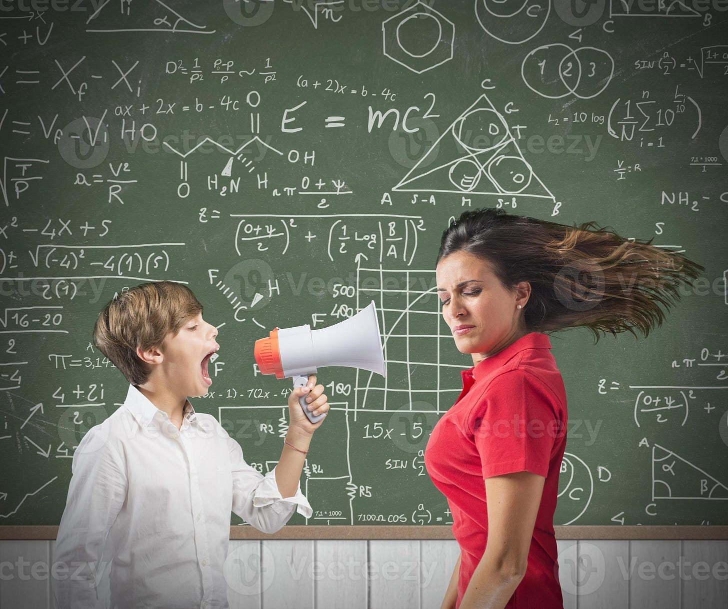 Child yells at her teacher 20554681 Stock Photo at Vecteezy