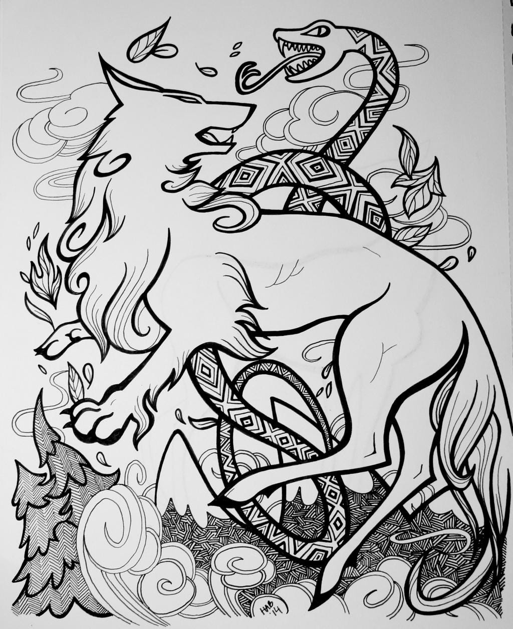 Wolf vs. Snake in the sky Wolf vs. Snake in the sky