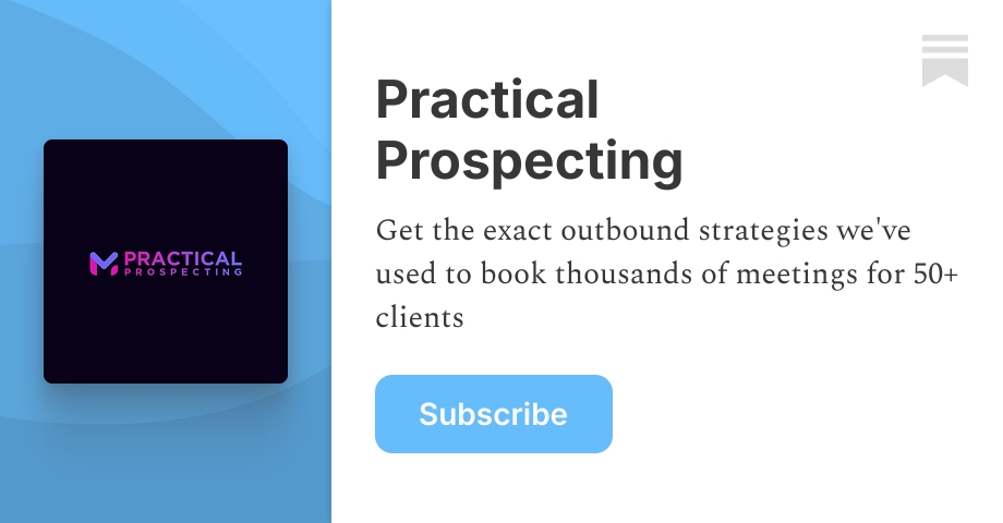 Practical Prospecting | Jed Mahrle | Substack