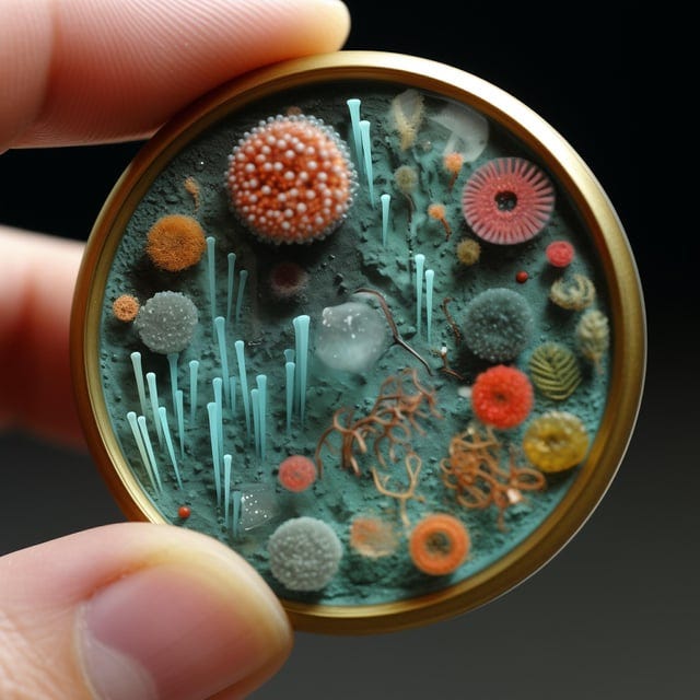 Hand blown and custom glass cell culture/Petri dish pendants for jewelry,  ornaments, craft making, etc. : r/midjourney