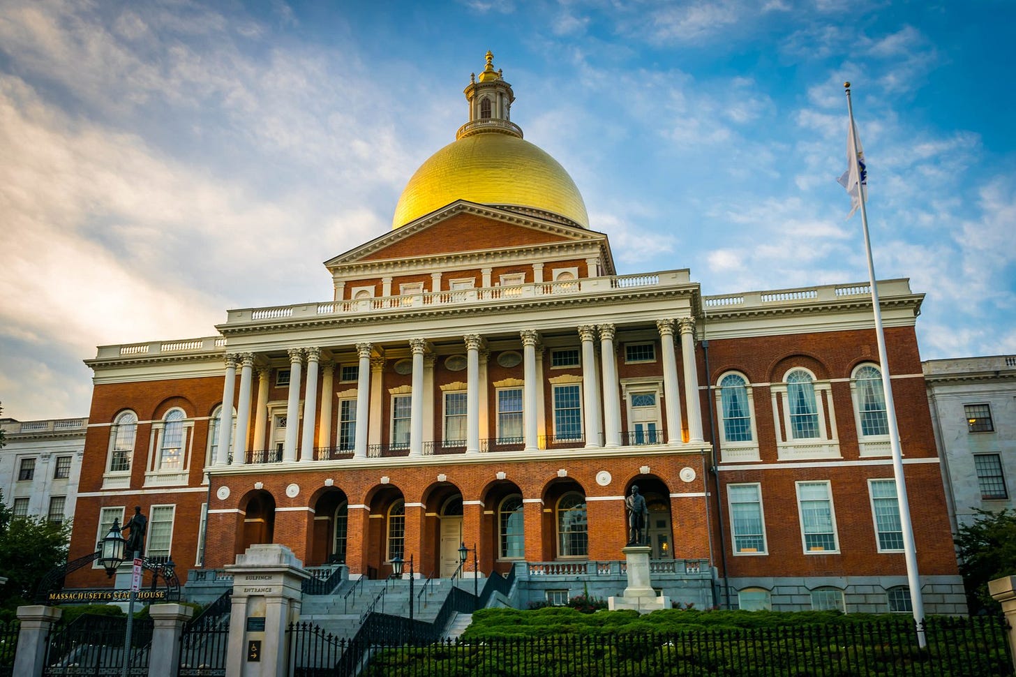 View of the Massachusetts State House on Beacon Hill View of the Massachusetts State House on Beacon Hill