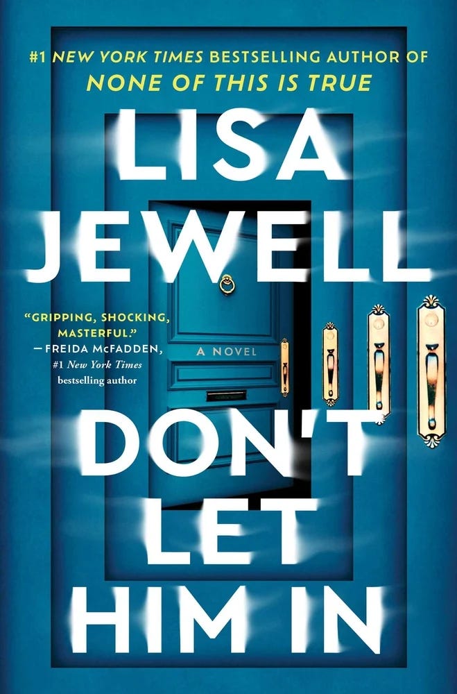 cover for DON'T LET HIM IN + author photo of Lisa Jewell